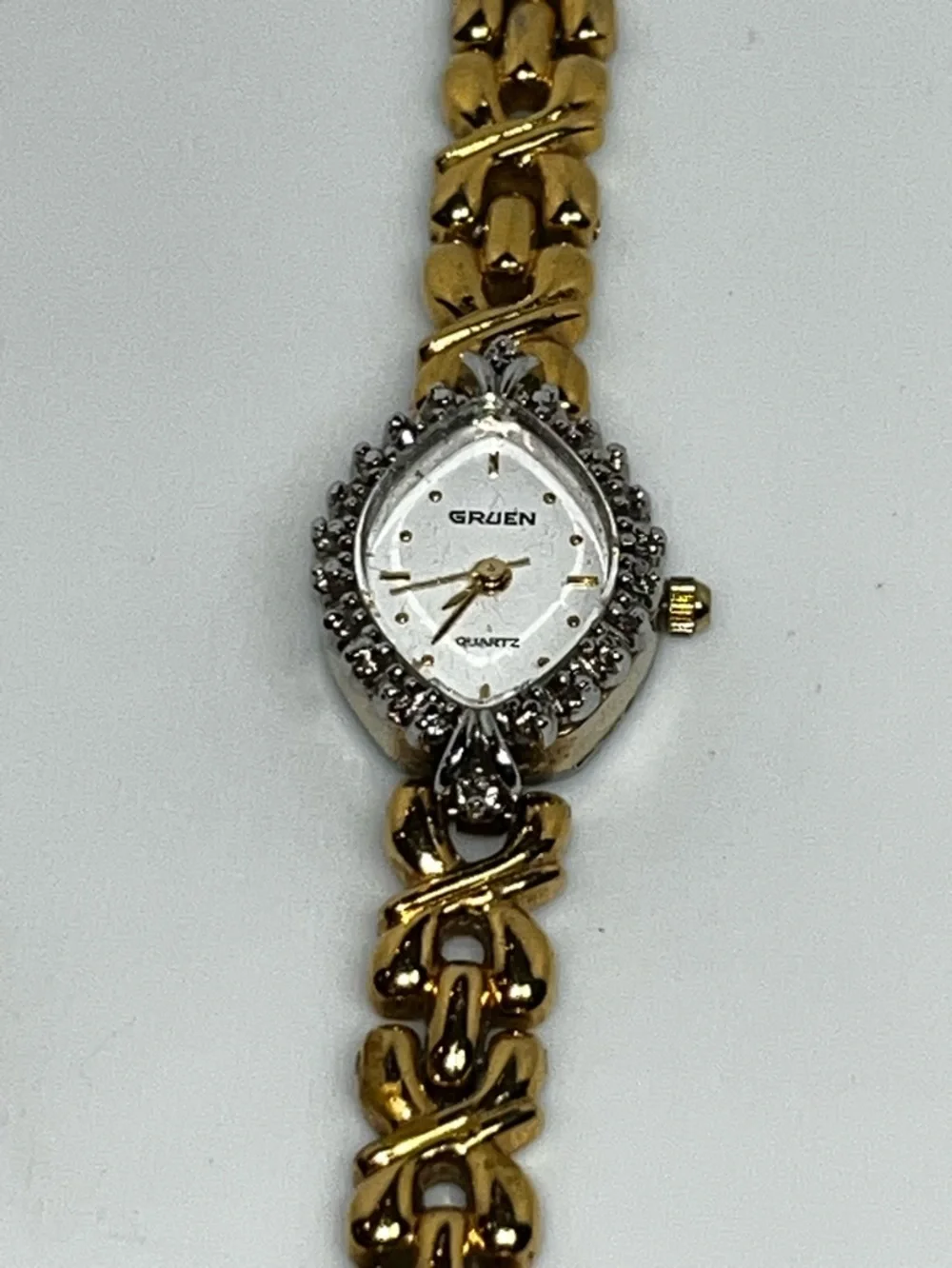 Gruen Women’s Beautiful (22) Genuine Tested Diamond Encrusted Watch Model #8092